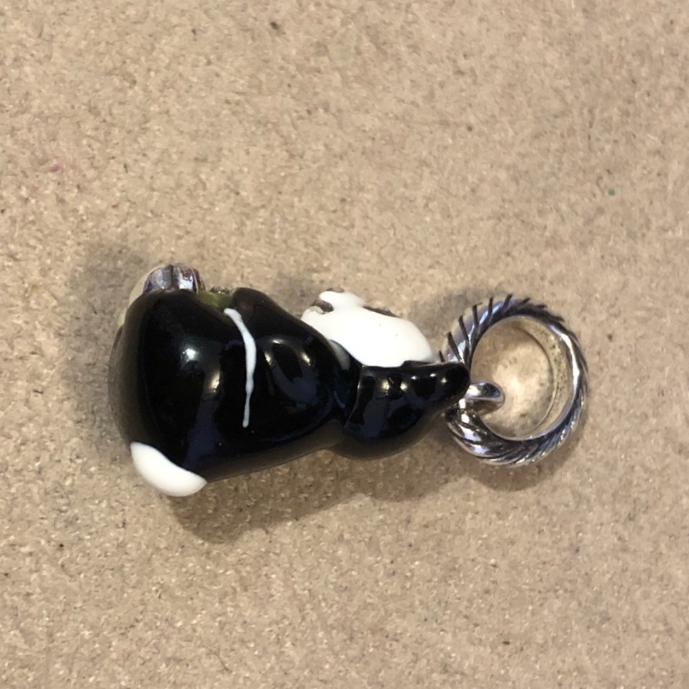 🆕 Brighton Panda bear charm with bamboo Enameled in black & white Retired & rare - Picture 5 of 8